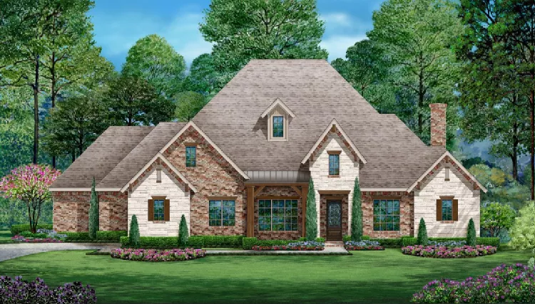 image of large country house plan 8784